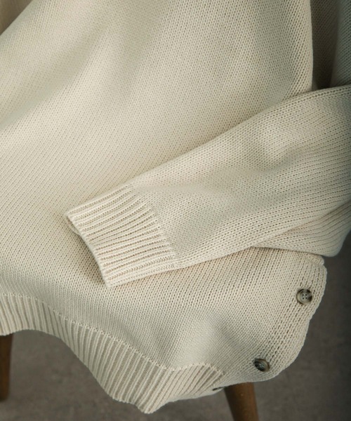 【セール】サイドボタンスリットニットポロシャツ/オーバーサイズ(ポロシャツ)|Nilway(ニルウェイ) 【セール】サイドボタンスリットニットポロシャツ/オーバーサイズ(ポロシャツ)|Nilway(ニルウェイ)