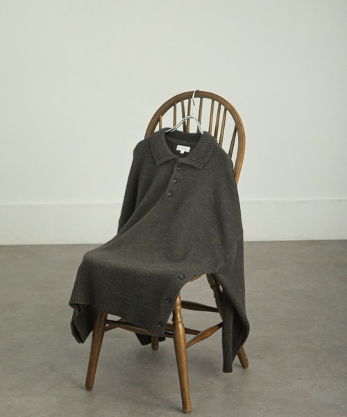 【セール】サイドボタンスリットニットポロシャツ/オーバーサイズ(ポロシャツ)|Nilway(ニルウェイ) 【セール】サイドボタンスリットニットポロシャツ/オーバーサイズ(ポロシャツ)|Nilway(ニルウェイ)