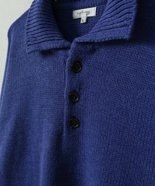 【セール】サイドボタンスリットニットポロシャツ/オーバーサイズ(ポロシャツ)|Nilway(ニルウェイ) 【セール】サイドボタンスリットニットポロシャツ/オーバーサイズ(ポロシャツ)|Nilway(ニルウェイ)