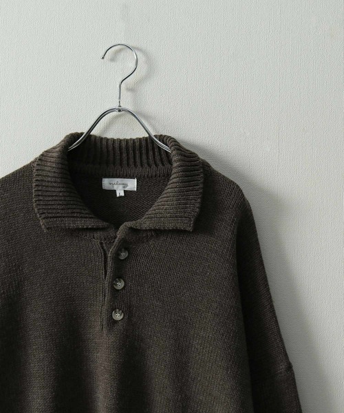 【セール】サイドボタンスリットニットポロシャツ/オーバーサイズ(ポロシャツ)|Nilway(ニルウェイ) 【セール】サイドボタンスリットニットポロシャツ/オーバーサイズ(ポロシャツ)|Nilway(ニルウェイ)