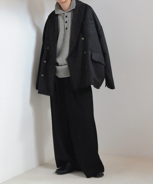 【セール】サイドボタンスリットニットポロシャツ/オーバーサイズ(ポロシャツ)|Nilway(ニルウェイ) 【セール】サイドボタンスリットニットポロシャツ/オーバーサイズ(ポロシャツ)|Nilway(ニルウェイ)