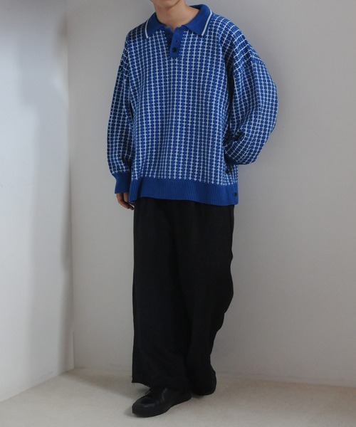 【セール】サイドボタンスリットニットポロシャツ/オーバーサイズ(ポロシャツ)|Nilway(ニルウェイ) 【セール】サイドボタンスリットニットポロシャツ/オーバーサイズ(ポロシャツ)|Nilway(ニルウェイ)