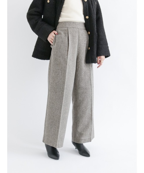 Te chichi（テチチ）の「ツイードワイドパンツ（その他パンツ・レディース・ブラック/ベージュ・SMALL/MEDIUM）」の2枚目の写真