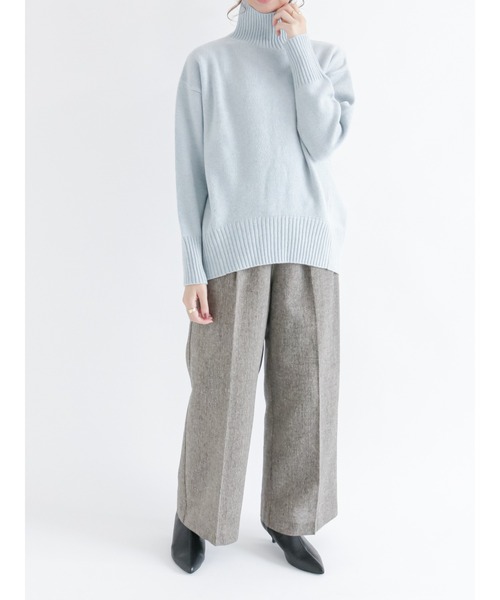 Te chichi（テチチ）の「ツイードワイドパンツ（その他パンツ・レディース・ブラック/ベージュ・SMALL/MEDIUM）」の5枚目の写真