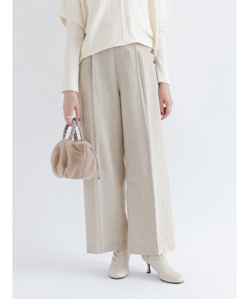 Te chichi（テチチ）の「ツイードワイドパンツ（その他パンツ・レディース・ブラック/ベージュ・SMALL/MEDIUM）」の7枚目の写真
