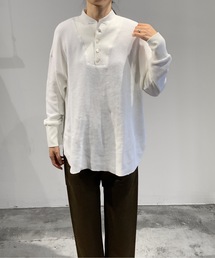 vent blanc（ヴァンブラン）の「vent blanc 綿混ワッフルヘンリープルオーバー（ジャージ）」