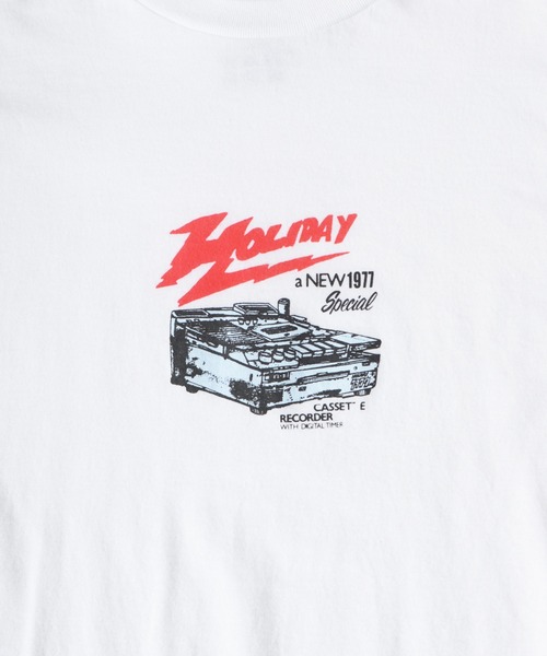 HOLIDAY（ホリデイ）の「SUPER FINE L/S T-SHIRT (RECORDER) スーパーファインロングスリーブTシャツ (レコーダー)（Tシャツ/カットソー・レディース・ホワイト/イエロー・M/XXL）」の7枚目の写真