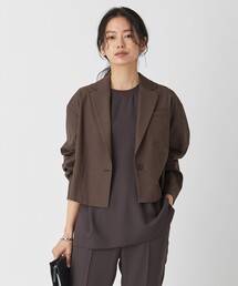 ICB（アイシービー）の「【洗える】 LooseWeave ショートジャケット（テーラードジャケット）」