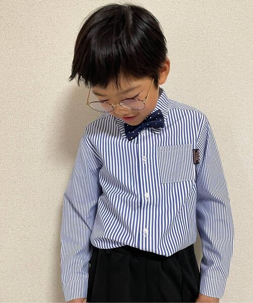 SHOO・LA・RUE（シューラルー）の「◆【110-140cm/プチセレ】ネクタイ付きシャツ（シャツ/ブラウス・キッズ・ブラック系1/ブルー系2/サックスブルー系7/ブラック系7・11/12/13/14）」の5枚目の写真