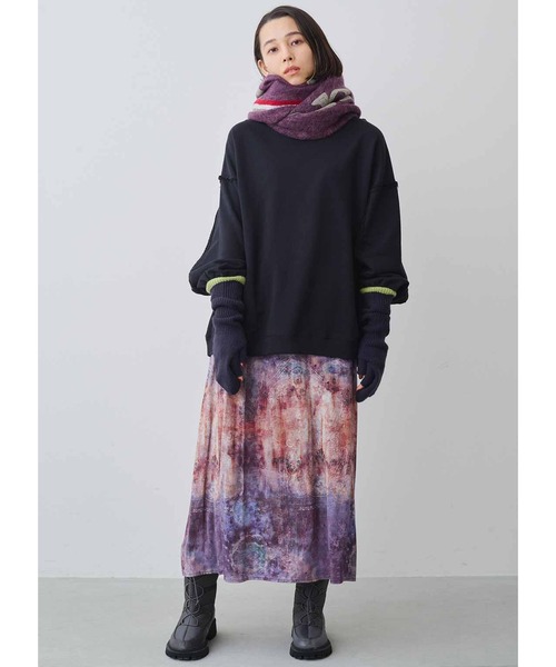 MEDE19F(メデジュウキュウ)の「MEDE19F バイカラーロング手袋(手袋・レディース・オレンジ/ネイビー/グリーン・ONE SIZE)」の7枚目の写真
