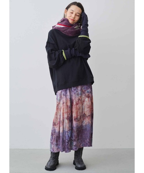MEDE19F(メデジュウキュウ)の「MEDE19F バイカラーロング手袋(手袋・レディース・オレンジ/ネイビー/グリーン・ONE SIZE)」の8枚目の写真