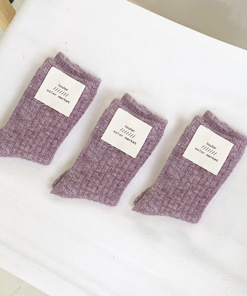 「kakko」(カッコ)の「レディース ウール混ソックス 3足セット(ソックス/靴下・レディース・C/D/E/F/A/H/J/K/L/B/G/I・FREE)」の7枚目の写真