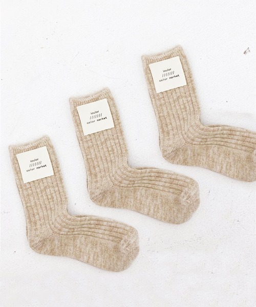 「kakko」(カッコ)の「レディース ウール混ソックス 3足セット(ソックス/靴下・レディース・C/D/E/F/A/H/J/K/L/B/G/I・FREE)」の16枚目の写真