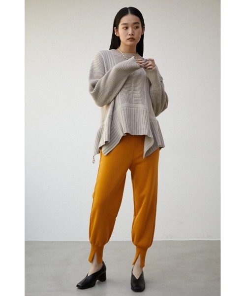 AZUL by moussy（アズールバイマウジー）の「DOUBLE FACE JOGGER PANTS/ダブルフェイスジョガーパンツ（その他パンツ・レディース・ダークオレンジ/アイボリー/ダークネイビー・SMALL/MEDIUM）」の5枚目の写真