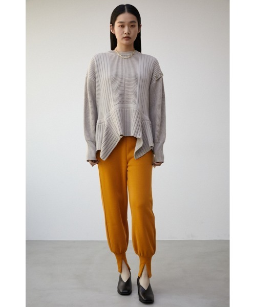 AZUL by moussy（アズールバイマウジー）の「DOUBLE FACE JOGGER PANTS/ダブルフェイスジョガーパンツ（その他パンツ・レディース・ダークオレンジ/アイボリー/ダークネイビー・SMALL/MEDIUM）」の6枚目の写真