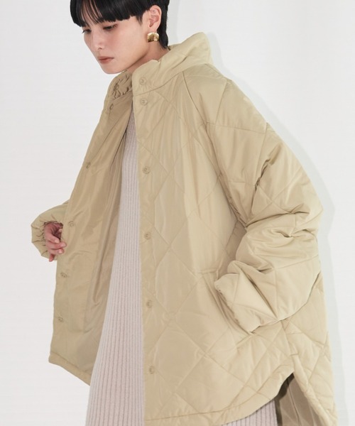 AMERICAN HOLIC（アメリカンホリック）の「あったかキルティングスタンドコート（その他アウター・レディース・アイボリー/イエロー・L/M）」の2枚目の写真