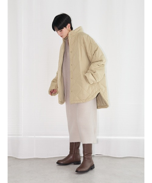 AMERICAN HOLIC（アメリカンホリック）の「あったかキルティングスタンドコート（その他アウター・レディース・アイボリー/イエロー・L/M）」の4枚目の写真