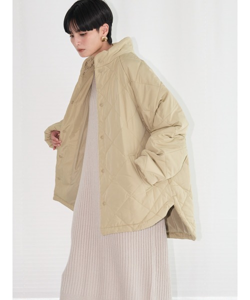 AMERICAN HOLIC（アメリカンホリック）の「あったかキルティングスタンドコート（その他アウター・レディース・アイボリー/イエロー・L/M）」の5枚目の写真