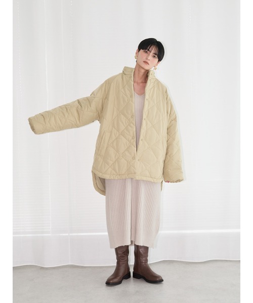 AMERICAN HOLIC（アメリカンホリック）の「あったかキルティングスタンドコート（その他アウター・レディース・アイボリー/イエロー・L/M）」の6枚目の写真