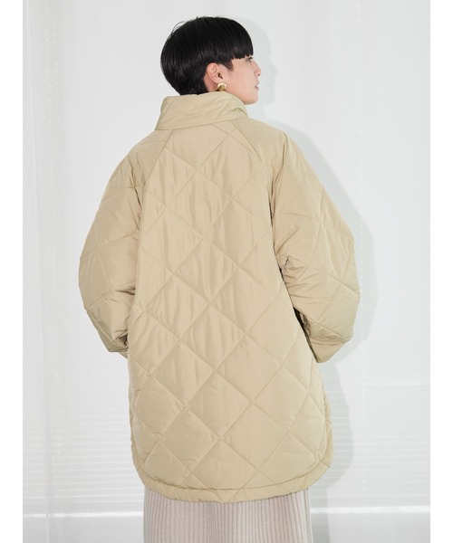 AMERICAN HOLIC（アメリカンホリック）の「あったかキルティングスタンドコート（その他アウター・レディース・アイボリー/イエロー・L/M）」の9枚目の写真