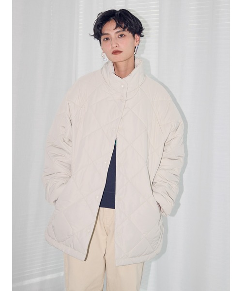 AMERICAN HOLIC（アメリカンホリック）の「あったかキルティングスタンドコート（その他アウター・レディース・アイボリー/イエロー・L/M）」の13枚目の写真