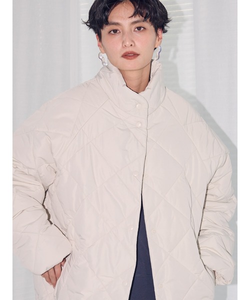 AMERICAN HOLIC（アメリカンホリック）の「あったかキルティングスタンドコート（その他アウター・レディース・アイボリー/イエロー・L/M）」の15枚目の写真