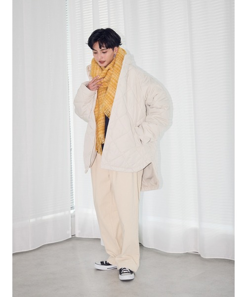 AMERICAN HOLIC（アメリカンホリック）の「あったかキルティングスタンドコート（その他アウター・レディース・アイボリー/イエロー・L/M）」の17枚目の写真