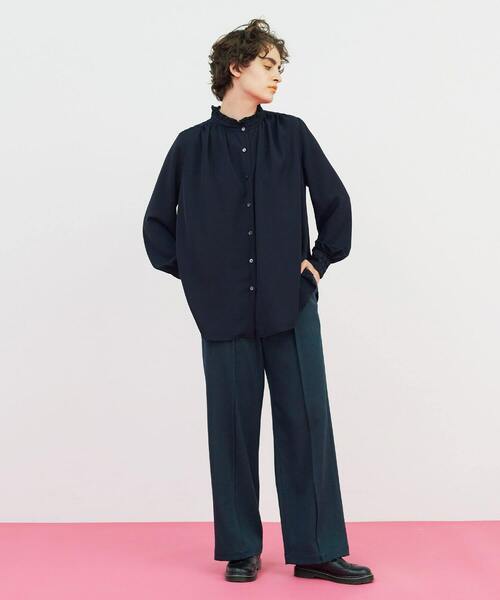 FRAPBOIS（フラボア）の「アロウブラウス（シャツ/ブラウス・レディース・オフホワイト/ネイビー・1）」の2枚目の写真