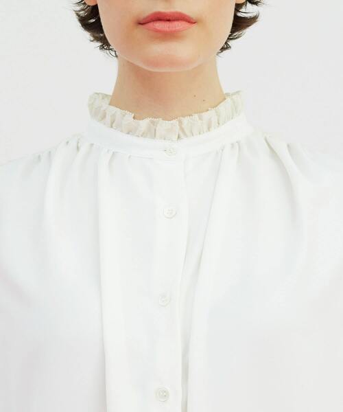 FRAPBOIS（フラボア）の「アロウブラウス（シャツ/ブラウス・レディース・オフホワイト/ネイビー・1）」の20枚目の写真