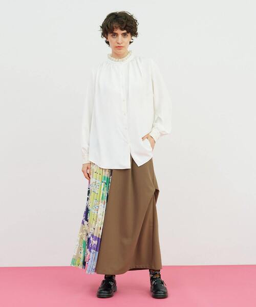 FRAPBOIS（フラボア）の「アロウブラウス（シャツ/ブラウス・レディース・オフホワイト/ネイビー・1）」の21枚目の写真