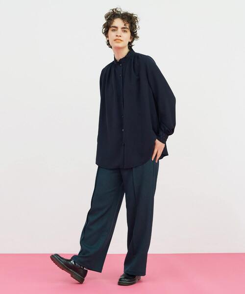 FRAPBOIS（フラボア）の「アロウブラウス（シャツ/ブラウス・レディース・オフホワイト/ネイビー・1）」の8枚目の写真