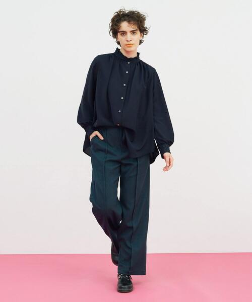 FRAPBOIS（フラボア）の「アロウブラウス（シャツ/ブラウス・レディース・オフホワイト/ネイビー・1）」の9枚目の写真