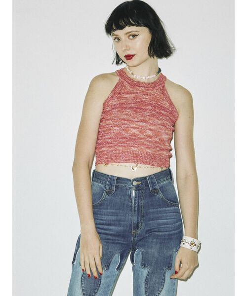 jouetie（ジュエティ）の「アメスリニットタンク（タンクトップ・レディース・ピンク/ブルー/パープル・MEDIUM）」の3枚目の写真