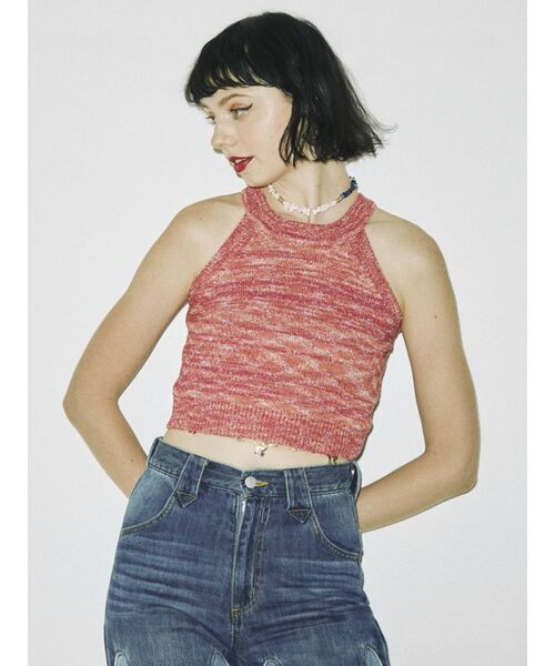 jouetie（ジュエティ）の「アメスリニットタンク（タンクトップ・レディース・ピンク/ブルー/パープル・MEDIUM）」の4枚目の写真