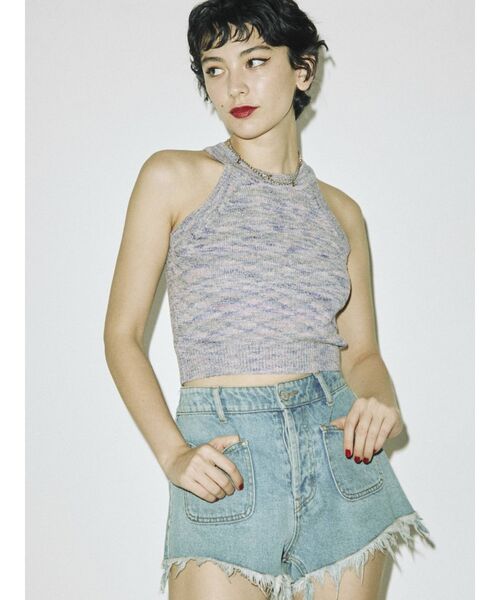 jouetie（ジュエティ）の「アメスリニットタンク（タンクトップ・レディース・ピンク/ブルー/パープル・MEDIUM）」の5枚目の写真