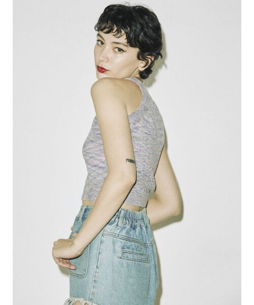 jouetie（ジュエティ）の「アメスリニットタンク（タンクトップ・レディース・ピンク/ブルー/パープル・MEDIUM）」の6枚目の写真