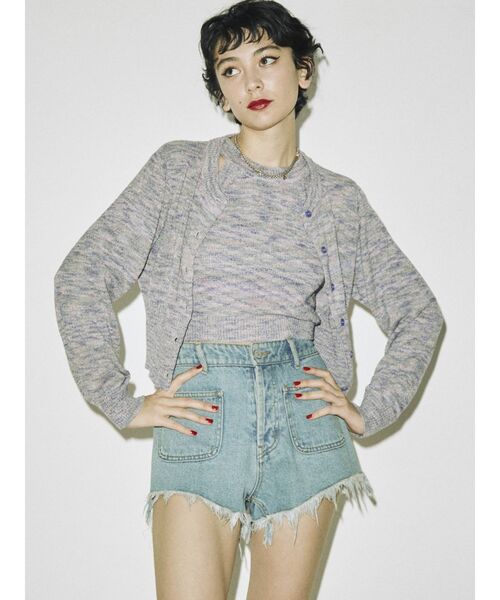 jouetie（ジュエティ）の「アメスリニットタンク（タンクトップ・レディース・ピンク/ブルー/パープル・MEDIUM）」の7枚目の写真