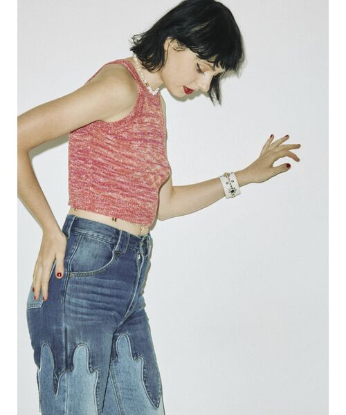 jouetie（ジュエティ）の「アメスリニットタンク（タンクトップ・レディース・ピンク/ブルー/パープル・MEDIUM）」の14枚目の写真