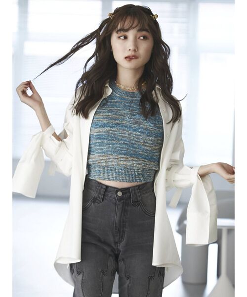 jouetie（ジュエティ）の「アメスリニットタンク（タンクトップ・レディース・ピンク/ブルー/パープル・MEDIUM）」の20枚目の写真