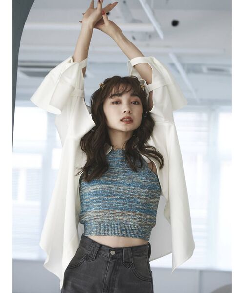 jouetie（ジュエティ）の「アメスリニットタンク（タンクトップ・レディース・ピンク/ブルー/パープル・MEDIUM）」の22枚目の写真