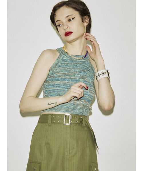 jouetie（ジュエティ）の「アメスリニットタンク（タンクトップ・レディース・ピンク/ブルー/パープル・MEDIUM）」の2枚目の写真