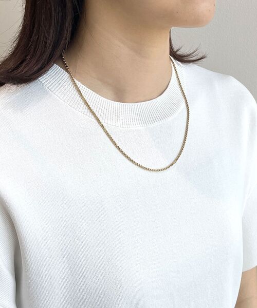 OPAQUE.CLIP（オペークドットクリップ）の「◆ロープ風メタルチェーンネックレス（ネックレス・レディース・シルバー/ゴールド・00）」の3枚目の写真