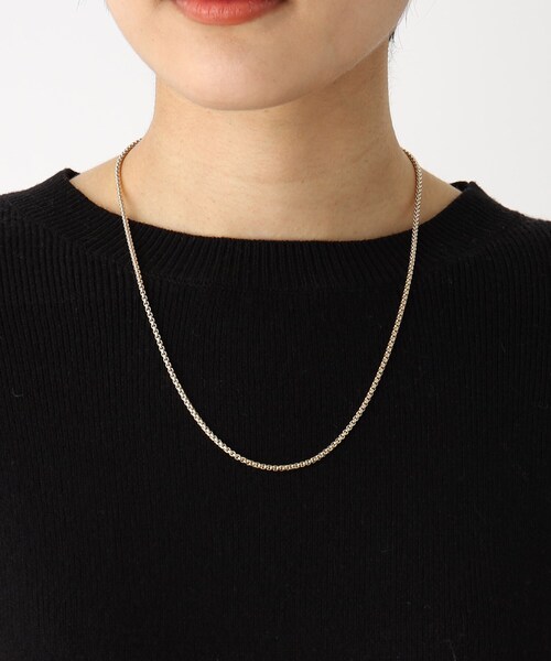 OPAQUE.CLIP（オペークドットクリップ）の「◆ロープ風メタルチェーンネックレス（ネックレス・レディース・シルバー/ゴールド・00）」の4枚目の写真