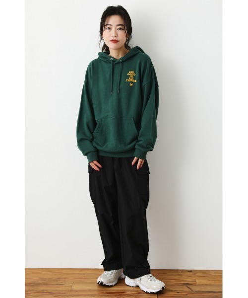 RODEO CROWNS WIDE BOWL（ロデオクラウンズワイドボウル）の「BUTTERFLY スウェットパーカー（パーカー・レディース・グレー×ホワイト/ブラック/ダークグリーン・FREE）」の16枚目の写真