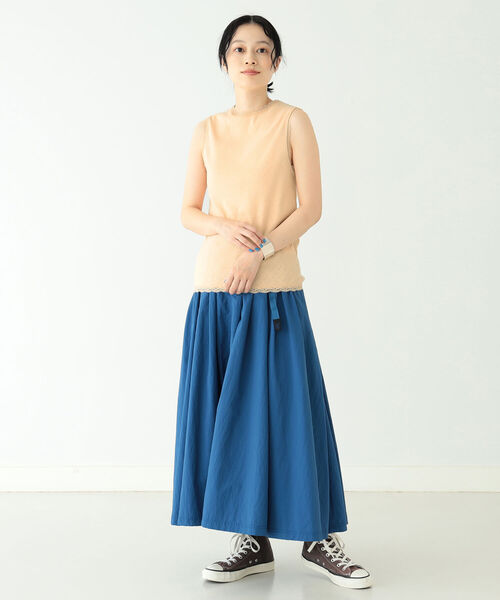 BEAMS BOY（ビームスボーイ）の「BEAMS BOY / パターン メッシュ ノースリーブ（タンクトップ・レディース・オフホワイト/オレンジ系その他/ブラック・ONE SIZE）」の17枚目の写真