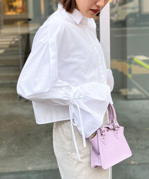 NOLLEY’S | リボンスリーブショートシャツ(シャツ/ブラウス)