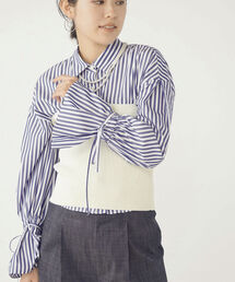 NOLLEY’S | リボンスリーブショートシャツ(シャツ/ブラウス)