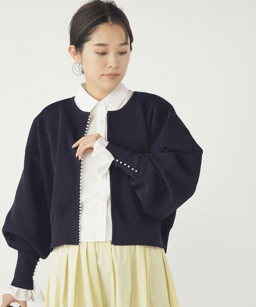 NOLLEY’S（ノーリーズ）の「リボンスリーブショートシャツ（シャツ/ブラウス・レディース・ブルー系その他3/オフホワイト・38）」の14枚目の写真