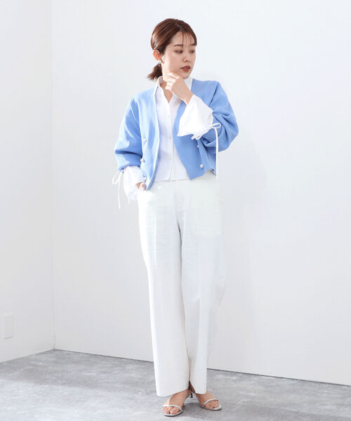 NOLLEY'S（ノーリーズ）の「リボンスリーブショートシャツ