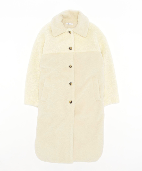 LAGLAIA(ラグライア)の「【sifflement】2WAYカラーロングボアコート(その他アウター・レディース・グレー/ホワイト/ブラウン・FREE)」の2枚目の写真